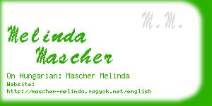 melinda mascher business card